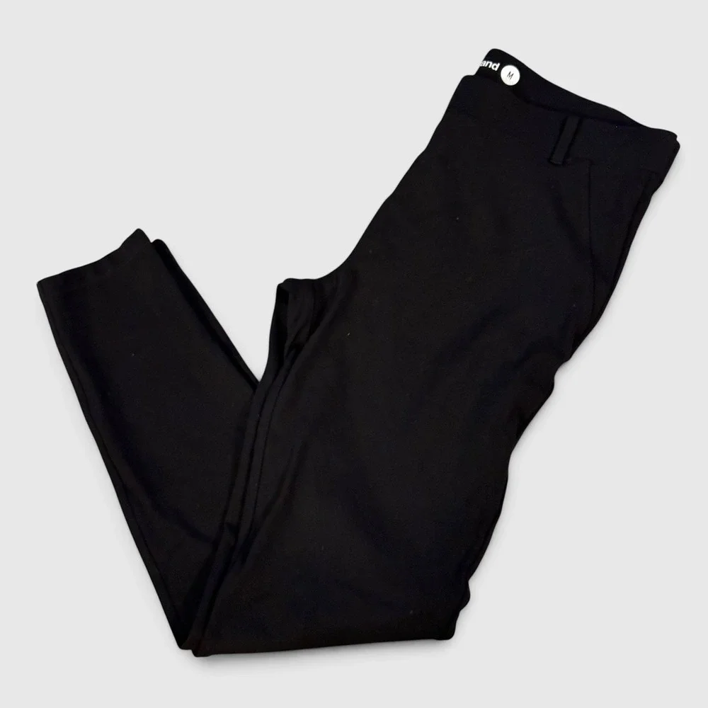 Betabrand Dress Pant Yoga Pants Medium Black Skinny Straight Office Workwear⁠
